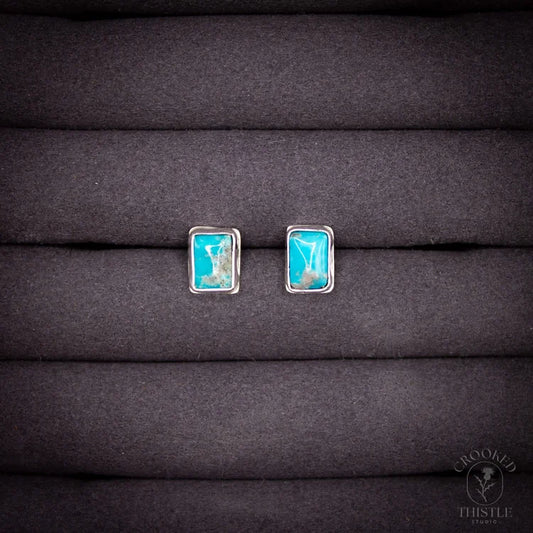 Crooked Thistle Turquoise Stud Earrings