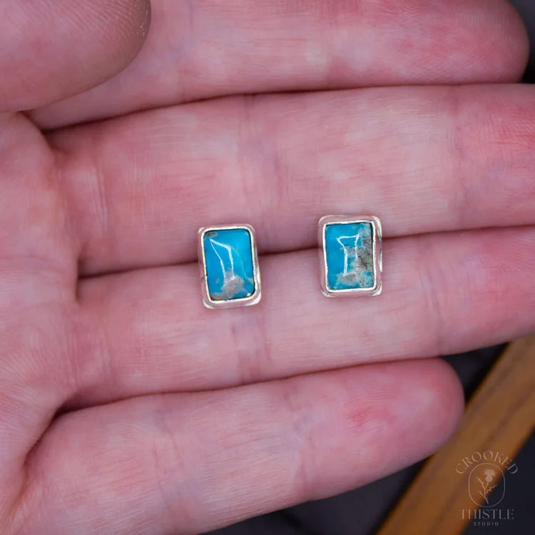 Crooked Thistle Turquoise Stud Earrings