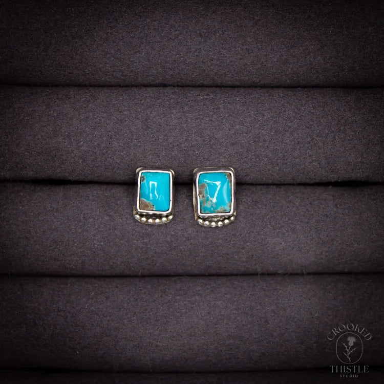 Crooked Thistle Turquoise Stud Earrings