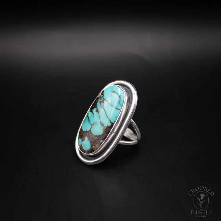 Crooked Thistle Turquoise Ring Size 7.5