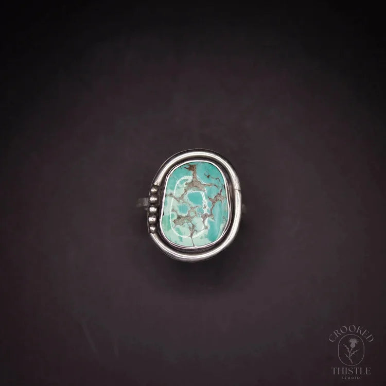 Crooked Thistle Carico Lake Turquoise Ring Size 10