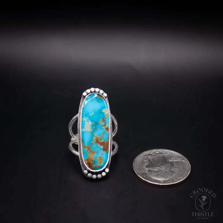Crooked Thistle Vintage Turquoise Ring Size 7