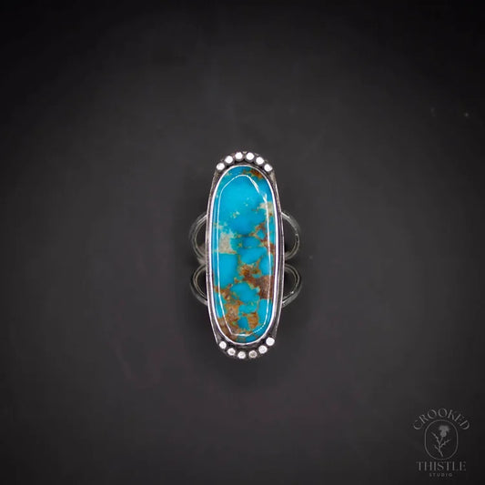 Crooked Thistle Vintage Turquoise Ring Size 7