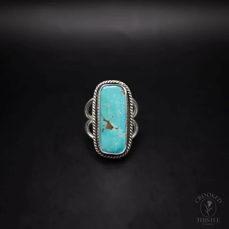 Crooked Thistle Turquoise Ring Sing 6.5