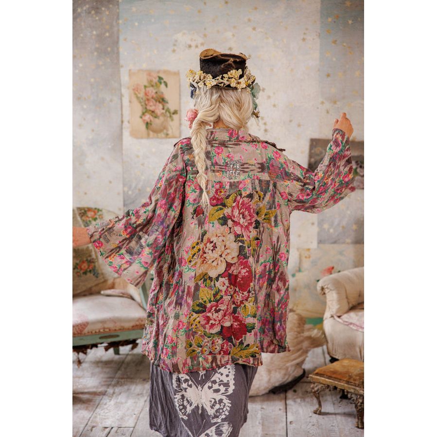 Magnolia Pearl Appliqué Cyrene Coat in Izmir