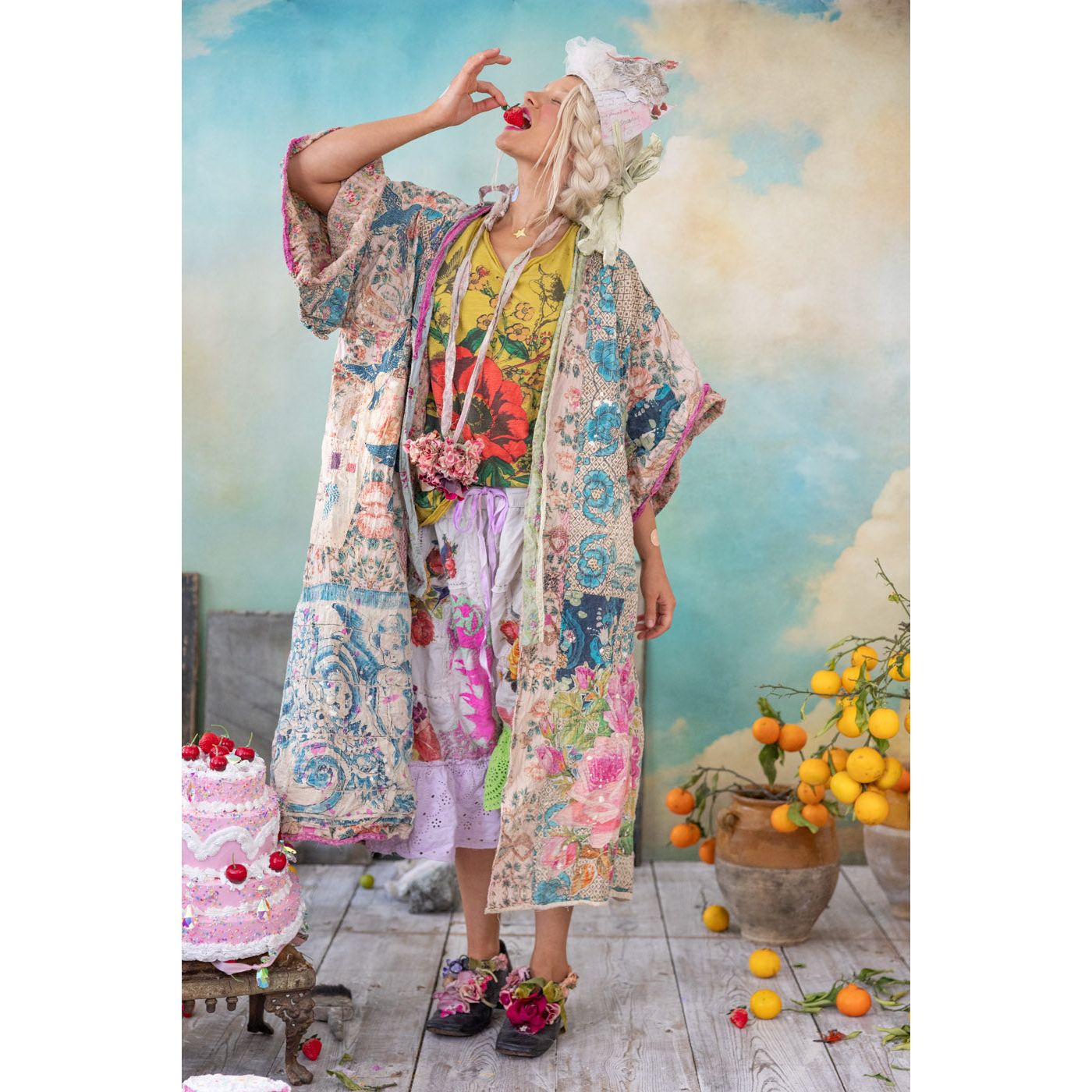 Magnolia Pearl Piecewise Dashi Kimono in Zazu