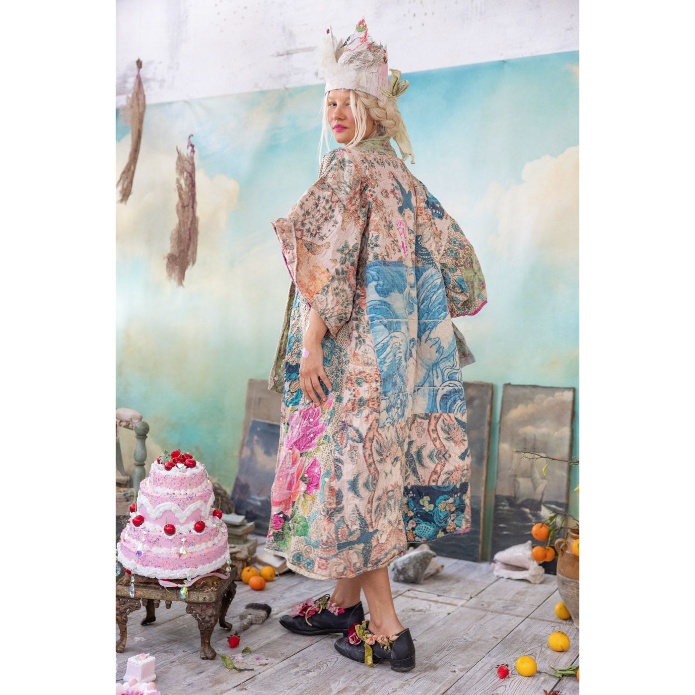 Magnolia Pearl Piecewise Dashi Kimono in Zazu