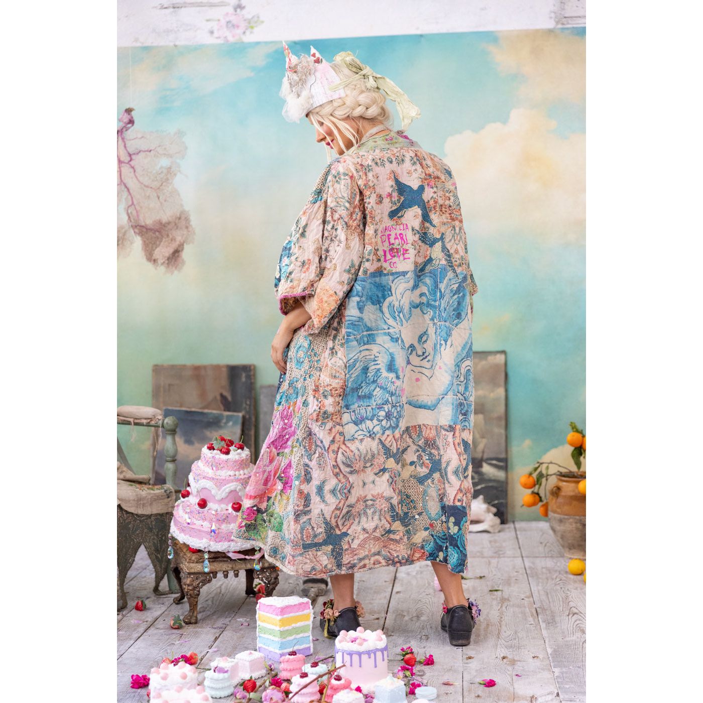 Magnolia Pearl Piecewise Dashi Kimono in Zazu