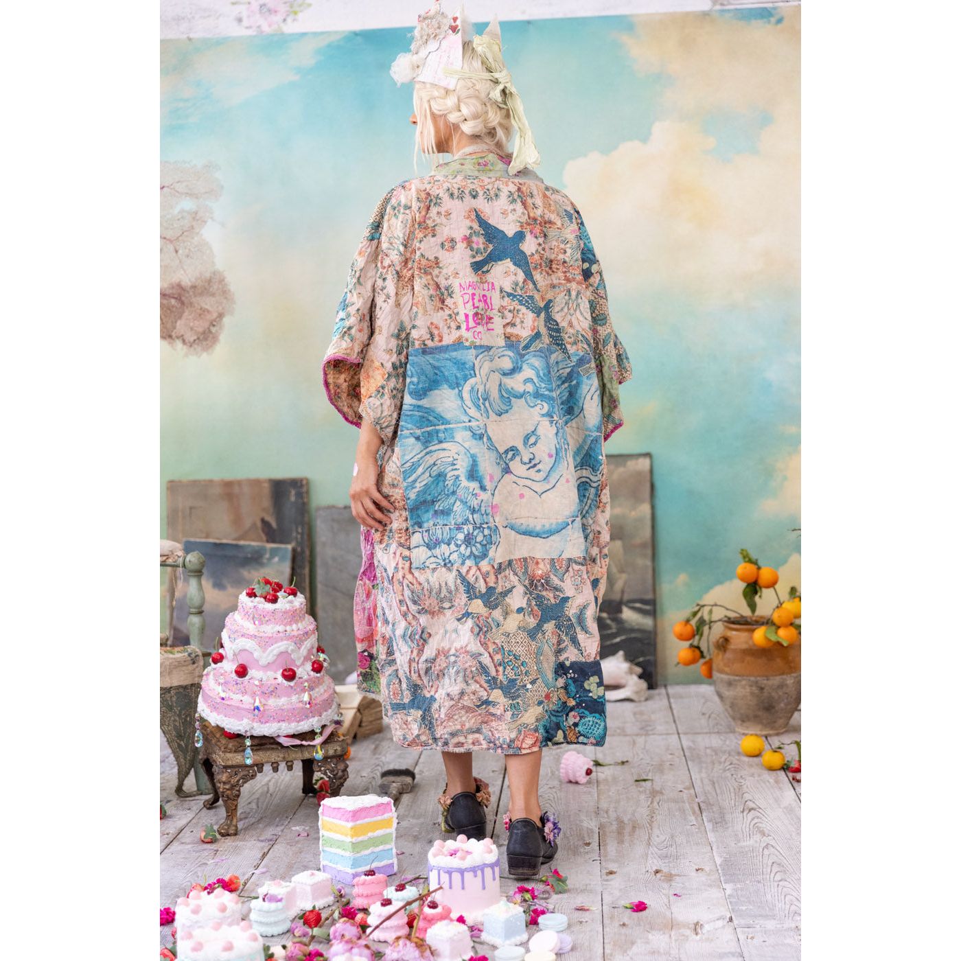 Magnolia Pearl Piecewise Dashi Kimono in Zazu