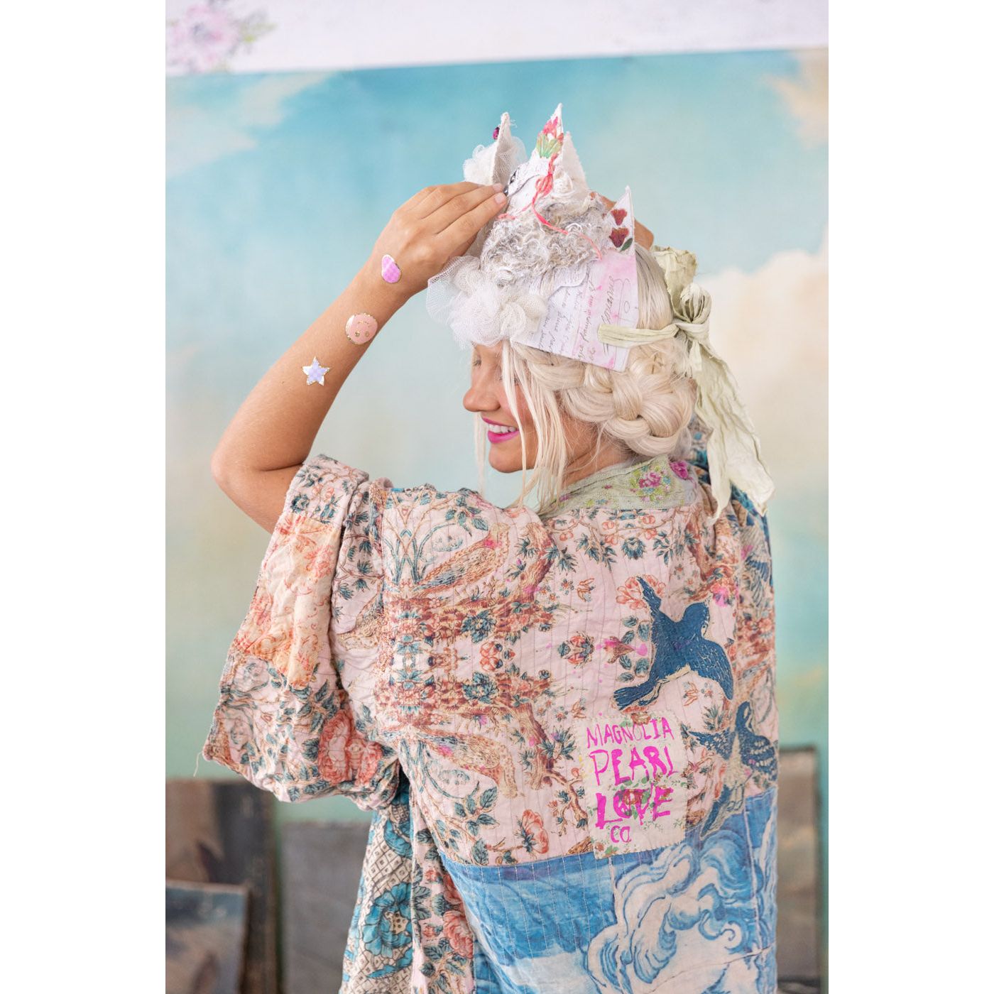 Magnolia Pearl Piecewise Dashi Kimono in Zazu