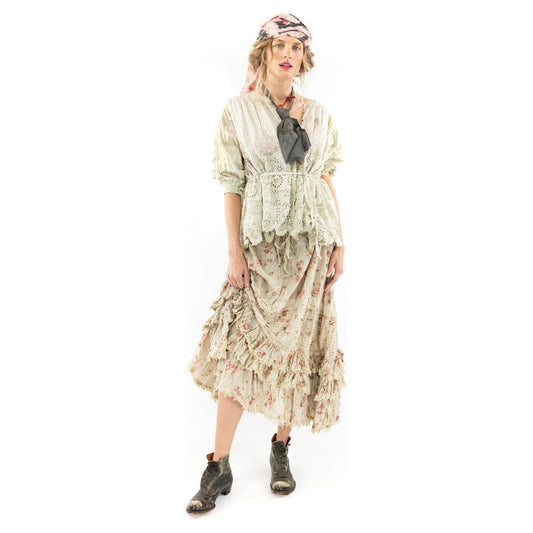 Magnolia Pearl Eyelet Flannery Smock Jacket in Porridge