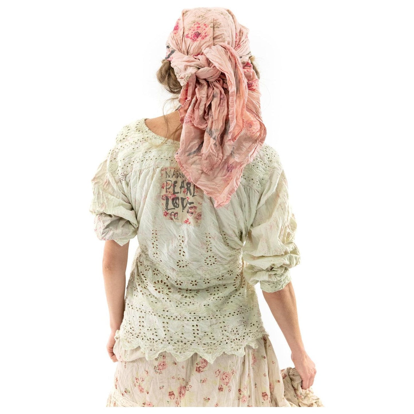 Magnolia Pearl Eyelet Flannery Smock Jacket in Porridge