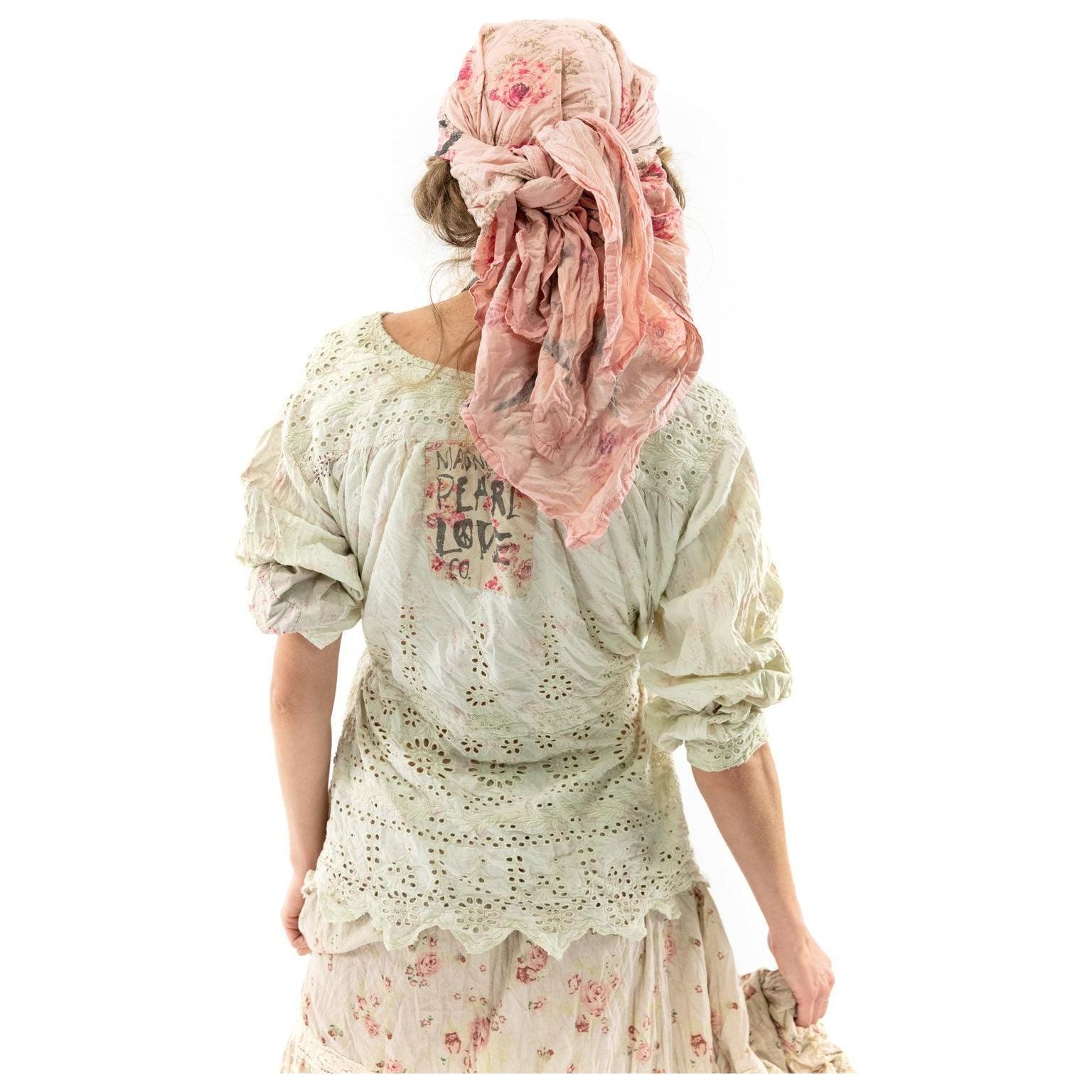 Magnolia Pearl Eyelet Flannery Smock Jacket in Porridge