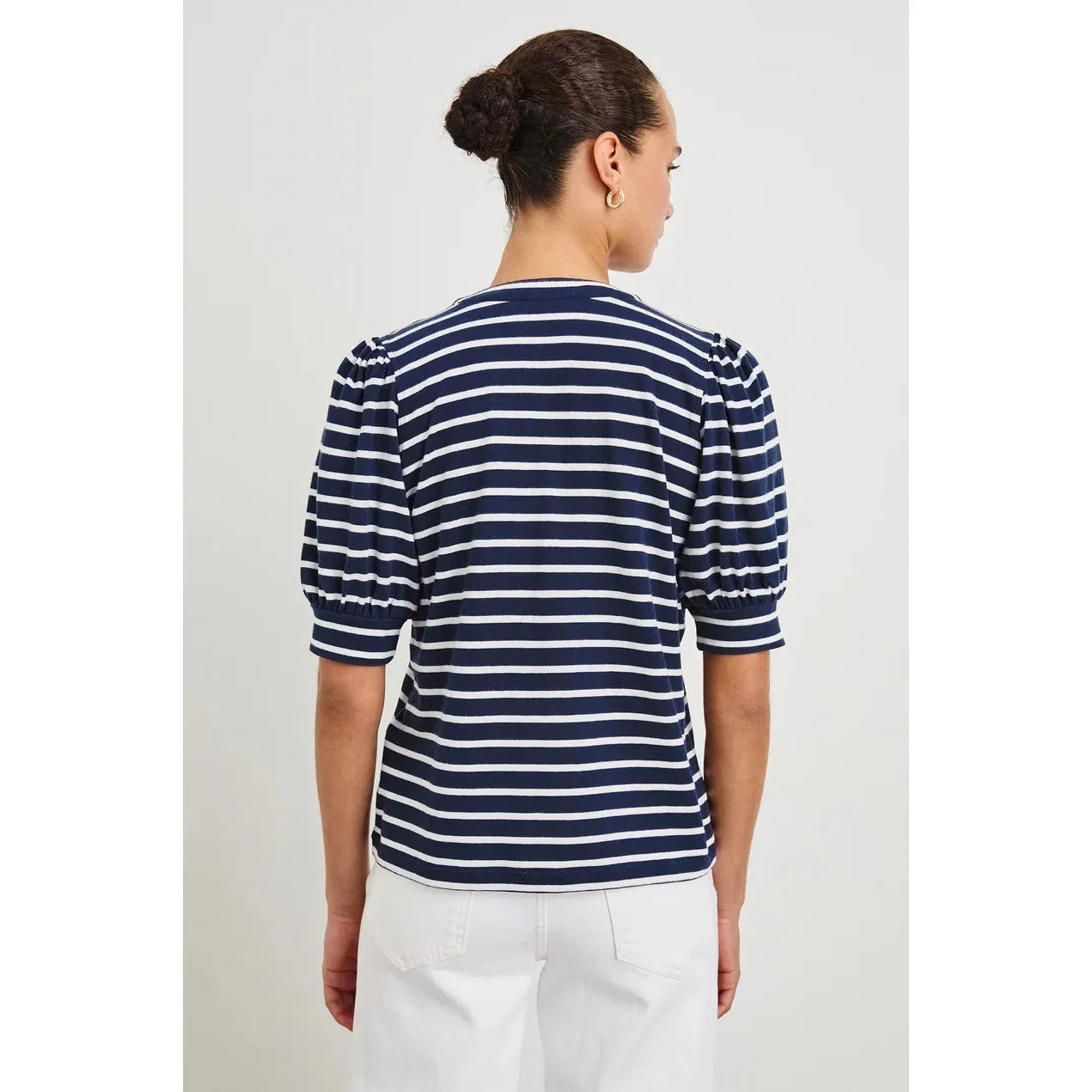 Rails Jewel top Ivory Navy Ivory Stripe