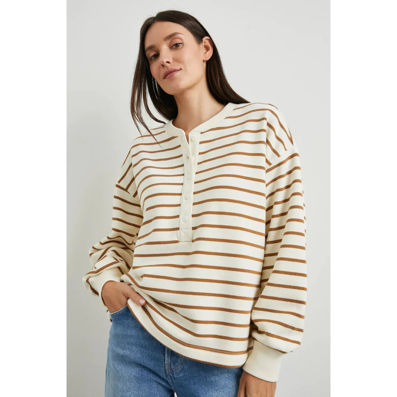 Rails Joan Sweatshirt in Carmel Stripe