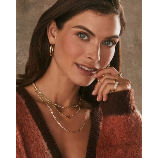Kendra Scott Courtney Paperclip Necklace in Gold