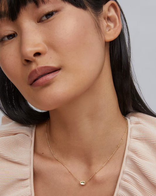 Kendra Scott Mini Elisa Gold Satellite Short Pendant Necklace in Gold Dichroic Glass