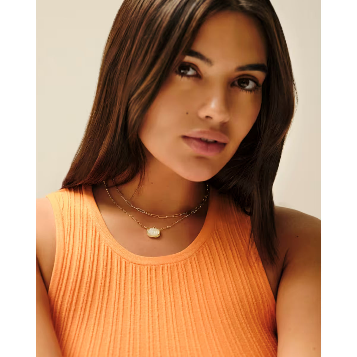 Kendra Scott Pumpkin Gold Short Necklace