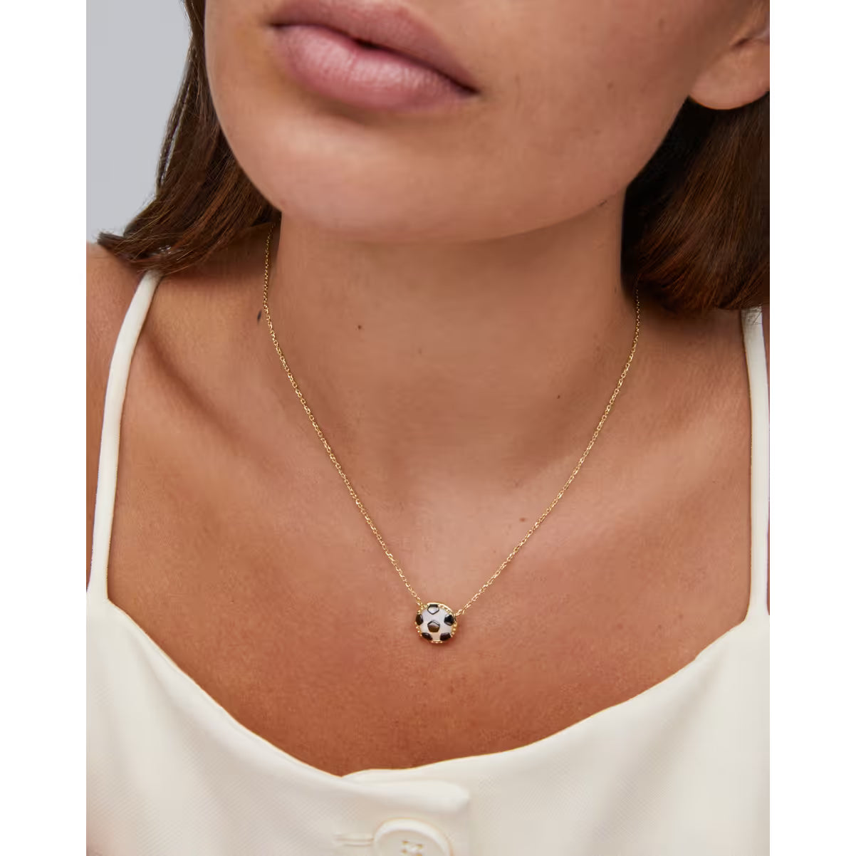 Kendra Scott Soccer Gold Short Pendant Necklace