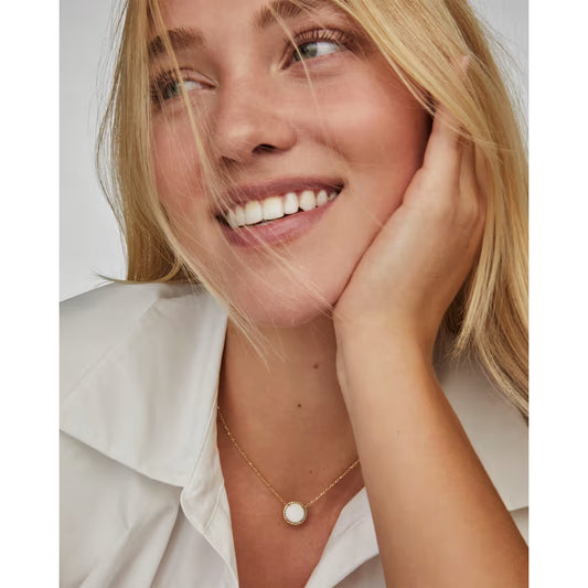 Kendra Scott Volleyball Gold Short Pendant Necklace