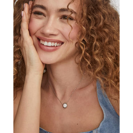 Kendra Scott Volleyball Silver Short Pendant Necklace