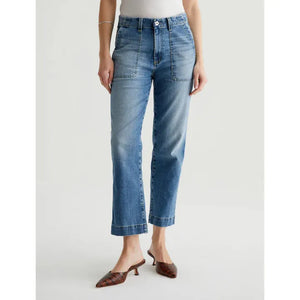 Adriano Goldschmied Analeigh High-Rise Straight Crop Jeans in Olvera