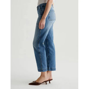 Adriano Goldschmied Analeigh High-Rise Straight Crop Jeans in Olvera