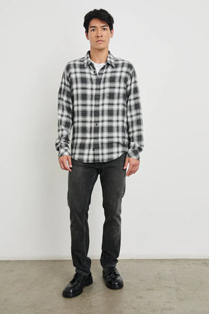 Rails Lennox Shirt in Black Oak Haze