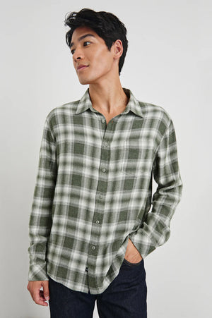 Rails Lennox Shirt in Deep Meadow White