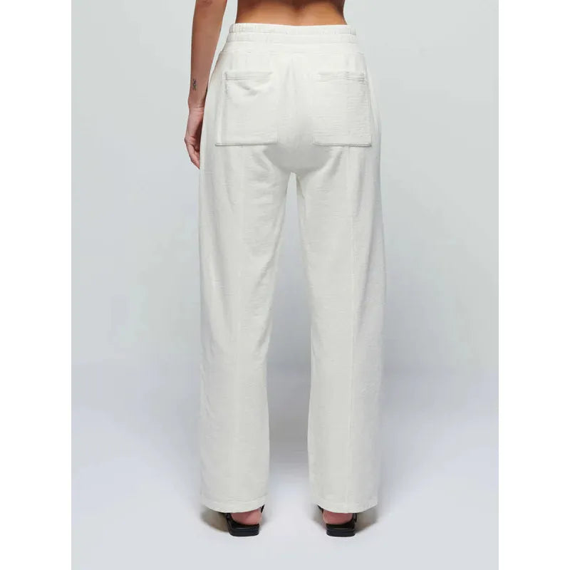 Nation Lincoln Front Slit Knit Pant in Porcelain