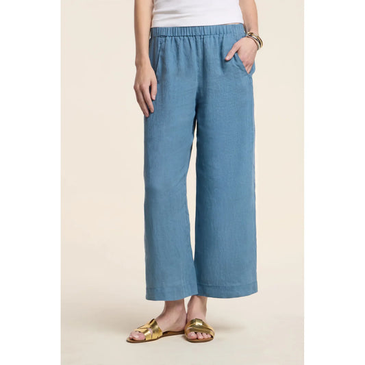 Velvet by Graham & Spencer Lola Linen Pant in Hailstone
