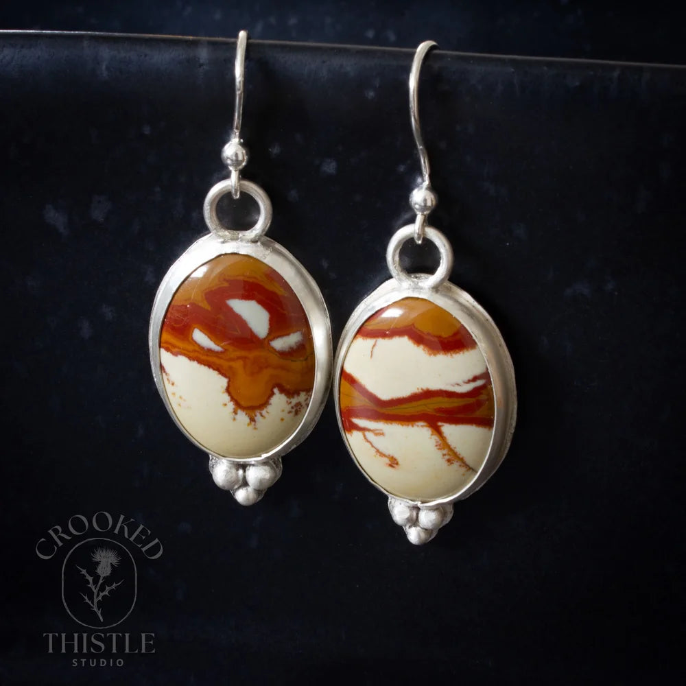 Crooked Thistle Owyhee Picture Jasper Earrings