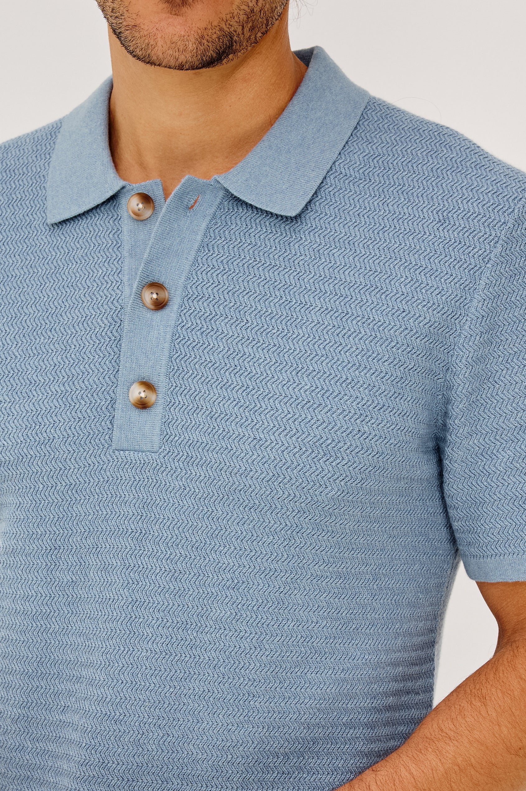 Rails Nathan Polo Shirt in Blue Sky Heather