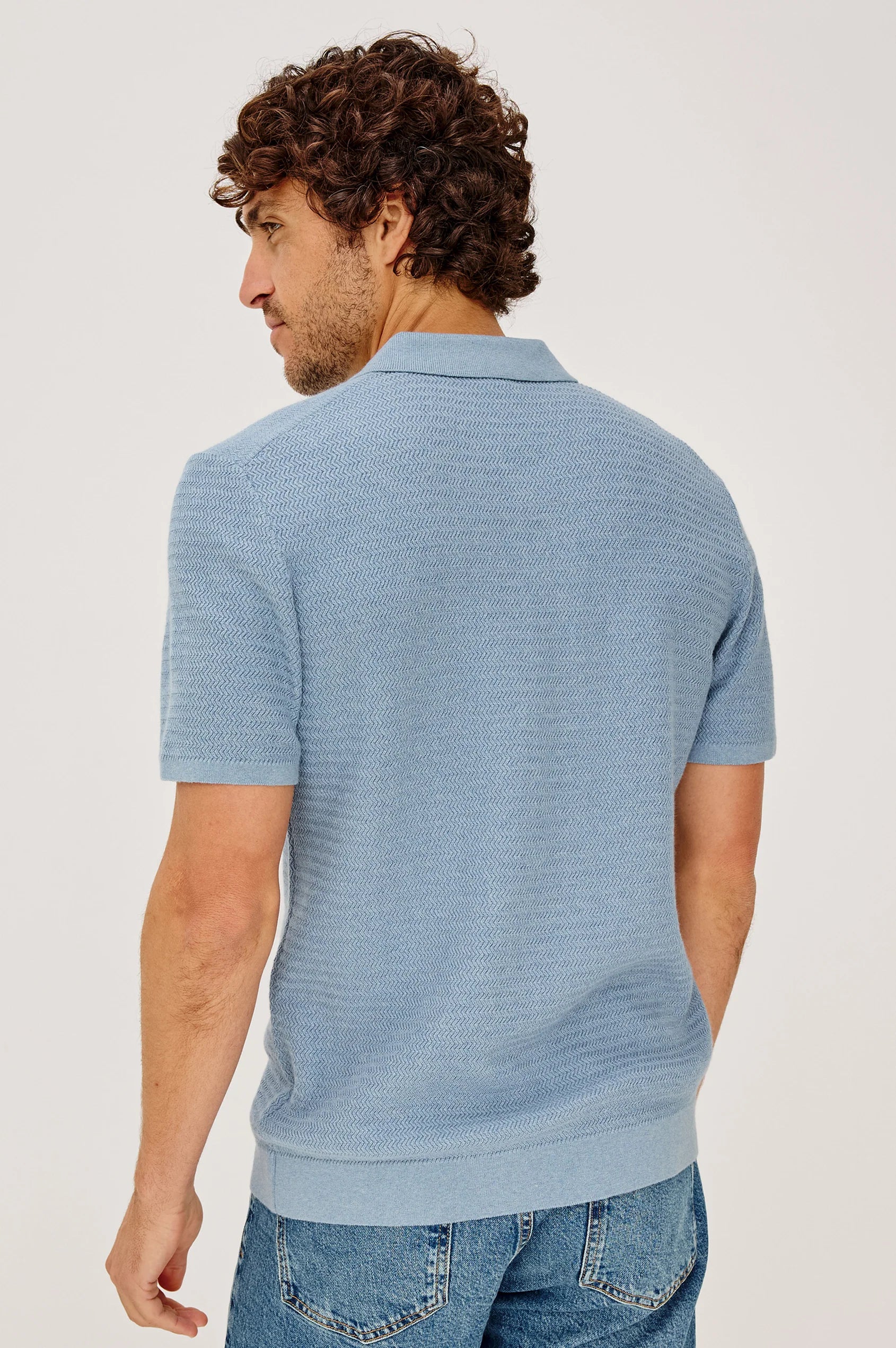 Rails Nathan Polo Shirt in Blue Sky Heather