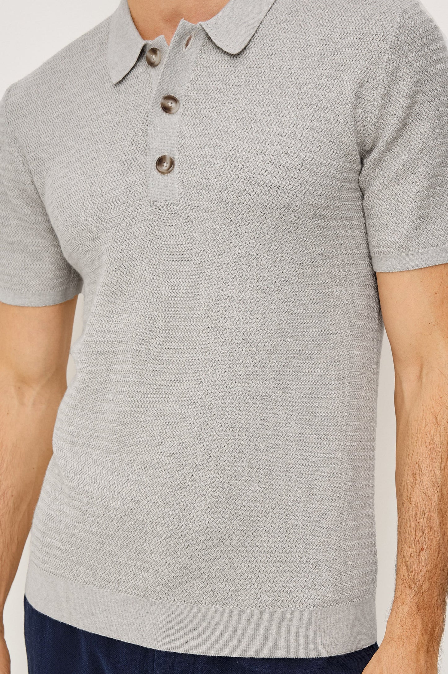 Rails Nathan Polo Shirt in Heather Grey