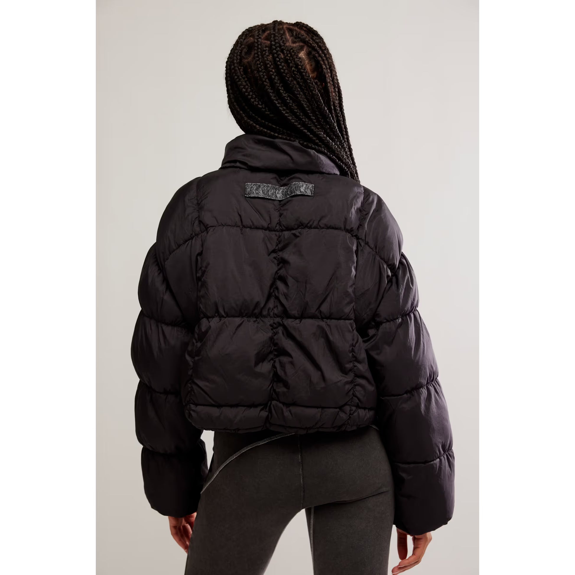 Free People In A Bubble Puffer Jacket in Black