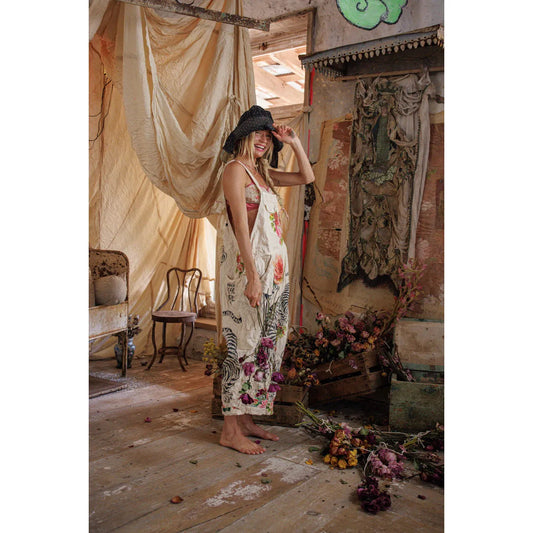 Magnolia Pearl Birch Floral Love Overalls 176 in Moon