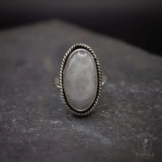 Crooked Thistle Moonstone Ring Size 9