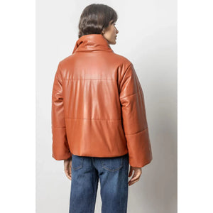 Lilla P Channel Quilted Jacket in Cognac