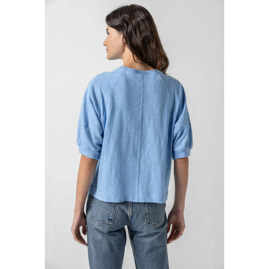 Lilla P Raglan Sweatshirt Tee in Malibu
