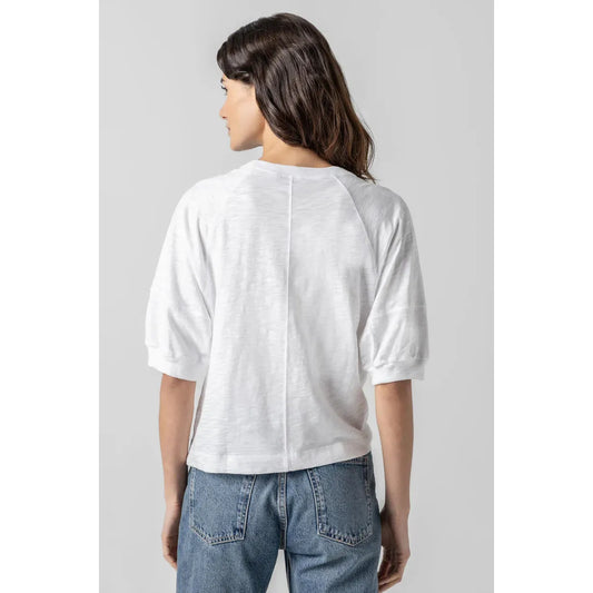 Lilla P Raglan Sweatshirt Tee in White
