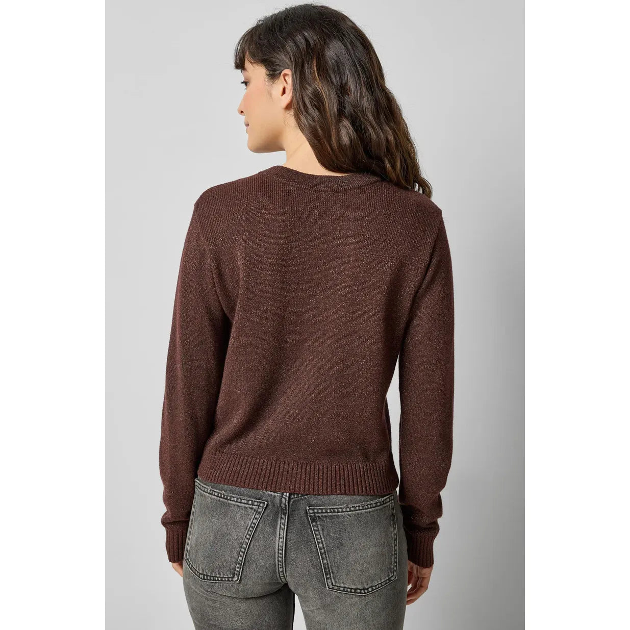 Lilla P V Neck Cardigan in Java Sparkle