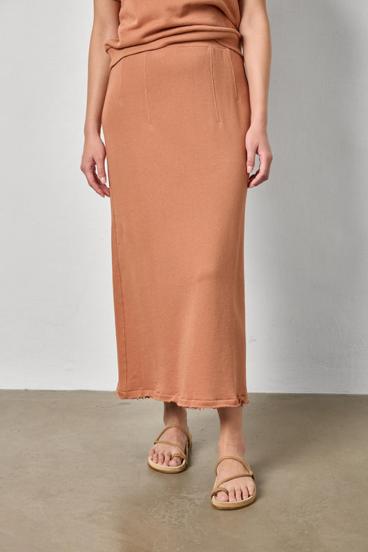 Lilla P Terry Skirt in Carob