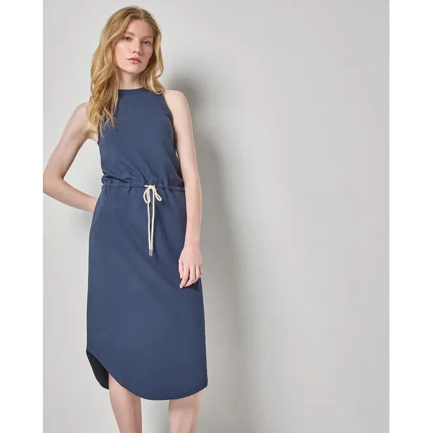 Lilla P Shirttail Dress in Navy