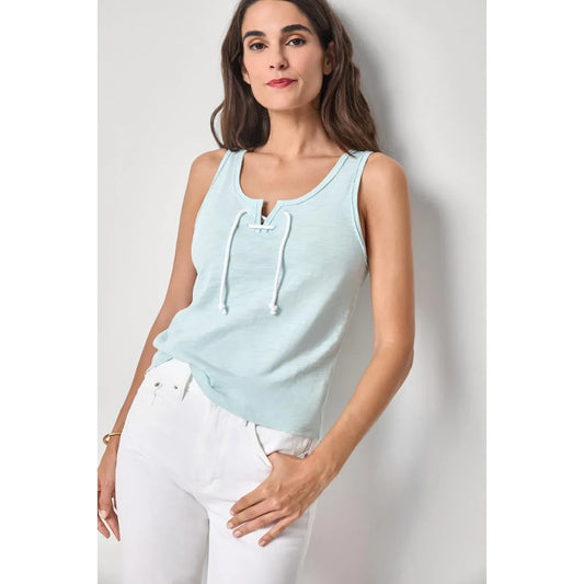 Lilla P Lace Up Tank in Seabreeze