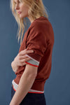 Lilla P Crewneck Saddle Sleeve Sweater in Maplewood PA3489