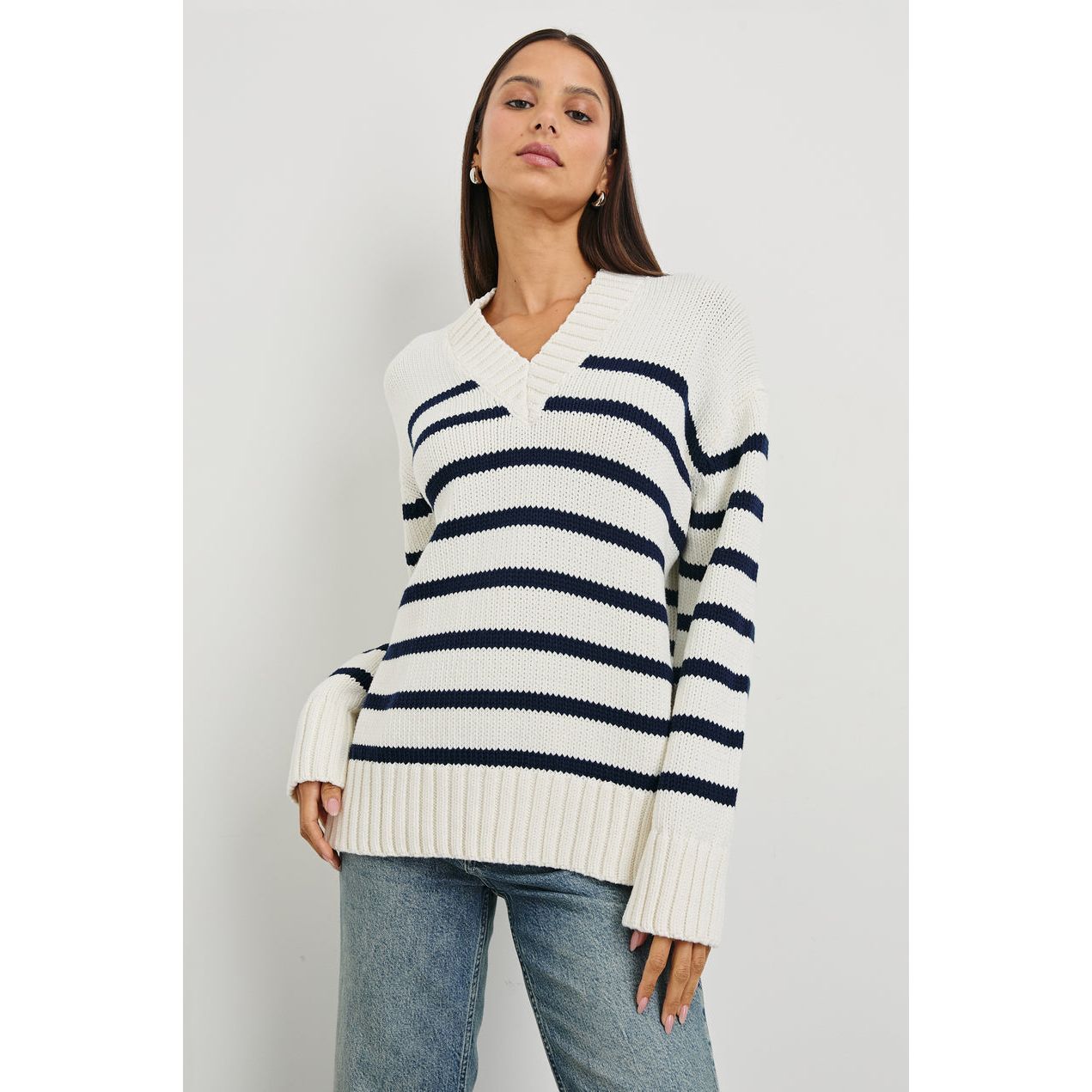 Rails Penny Sweater in Ivory Navy Stripe