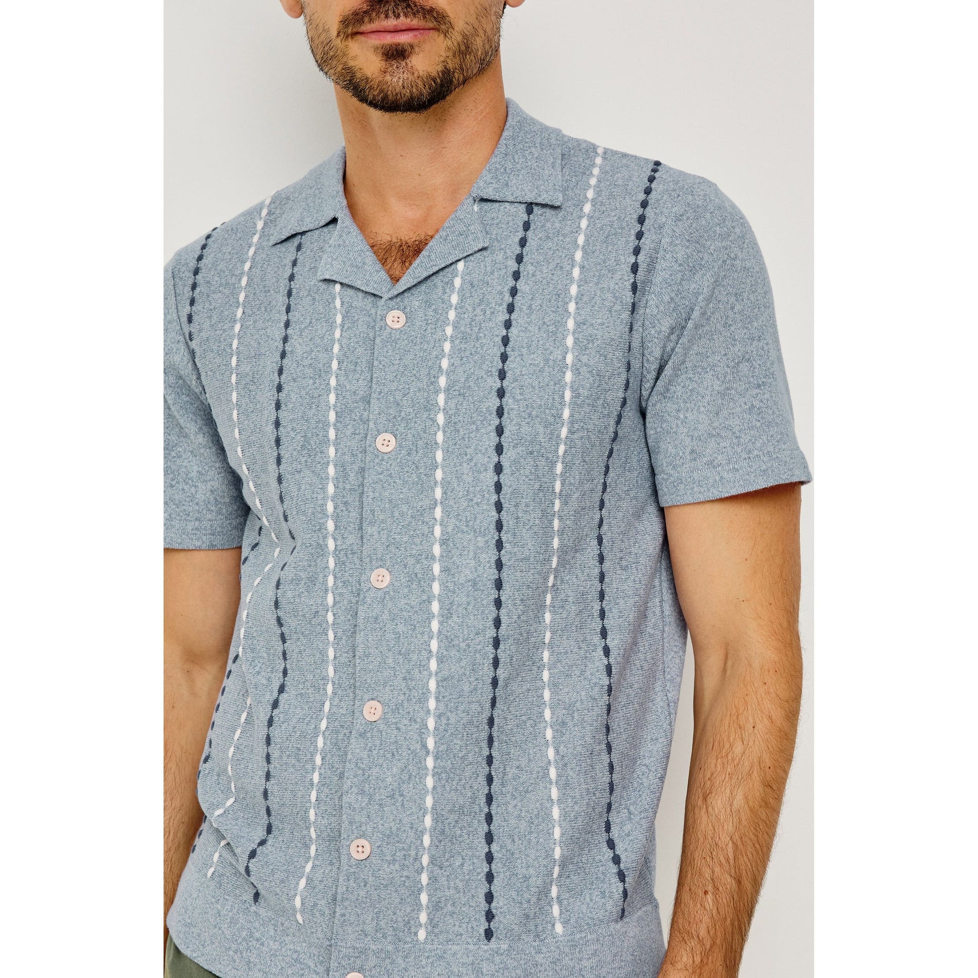 Rails Richie Shirt in Navy White Sky 