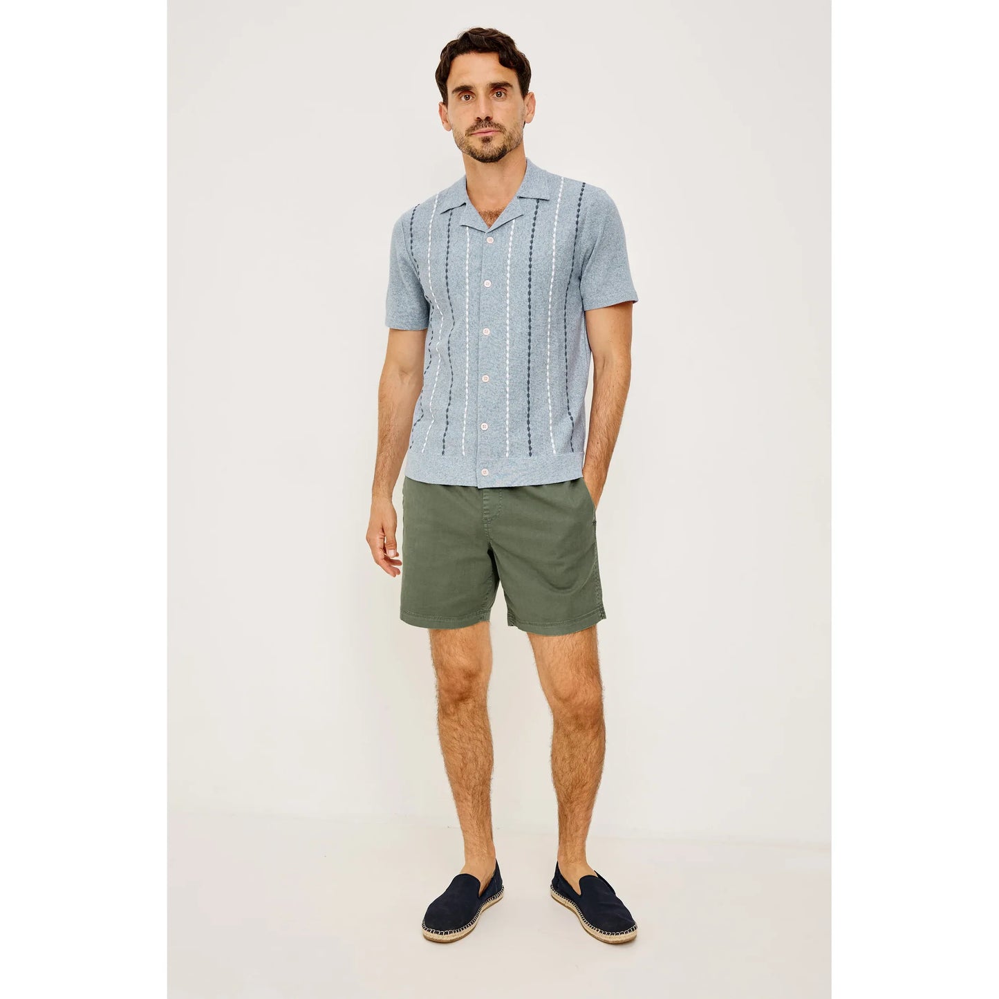 Rails Richie Shirt in Navy White Sky 