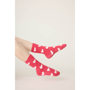 PJ Salvage Hearts Fun Socks in Ruby Red